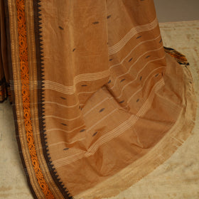 Brown Kandangi Chettinad Cotton Saree with Border