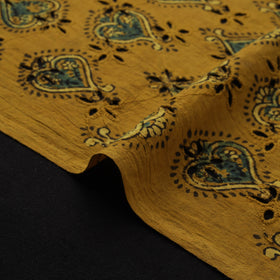 Natural Dyed Ajrakh Hand Block Print Cotton Hakoba Fabric 115