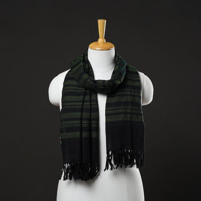 Green - Kumaun Handwoven Merino Woollen Stole 30