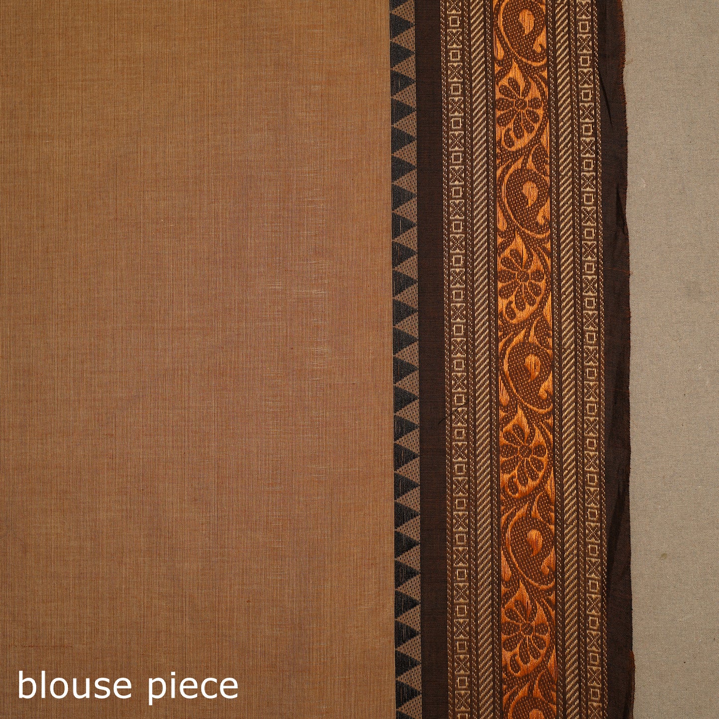 Brown Kandangi Chettinad Cotton Saree with Border