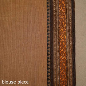 Brown Kandangi Chettinad Cotton Saree with Border