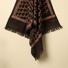  Brown Pipad Block Printed Cotton Handloom Towel