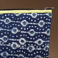 Blue - Handmade Quilted Cotton Utility Pouch 40