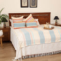 Pure Cotton Handwoven Bed/Sofa Throw with Cushion Cover Set 03