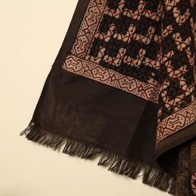  Brown Pipad Block Printed Cotton Handloom Towel