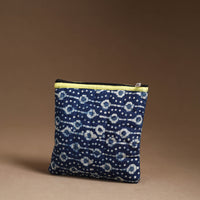 Blue - Handmade Quilted Cotton Utility Pouch 40