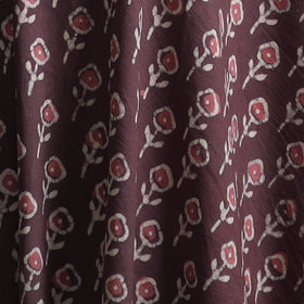 Maroon - Bagru Dabu Hand Block Print Natural Dyed Cotton Fabric 18