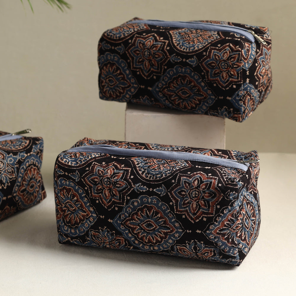 Multipurpose Handmade Cotton Toiletry Bags (Set of 3) 09