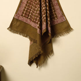 Brown - pipad printed cotton handloom towel 20 - handcrafted