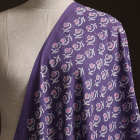 Purple - Bagru Dabu Hand Block Print Natural Dyed Cotton Fabric 19