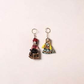 Handmade Rajasthani Puppet Keychains (Set of 2) 164