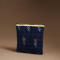 Blue - Handmade Quilted Cotton Utility Pouch 42