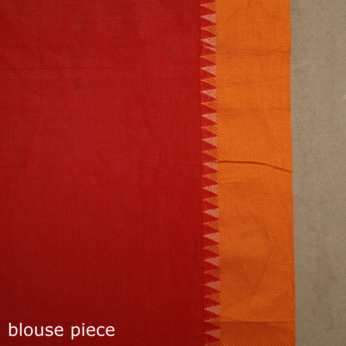 Red Kandangi Chettinad Cotton Saree with Border