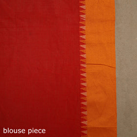 Red Kandangi Chettinad Cotton Saree with Border