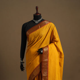 Yellow Kandangi Chettinad Cotton Saree with Border
