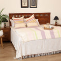 Pure Cotton Handwoven Bed/Sofa Throw with Cushion Cover Set 04