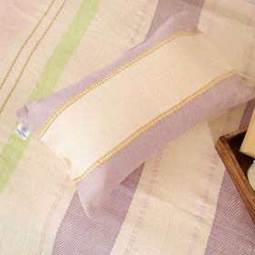 Pure Cotton Handwoven Bed/Sofa Throw with Cushion Cover Set 04