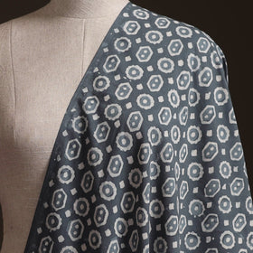 Gray - Bagru Dabu Hand Block Print Natural Dyed Cotton Fabric 21