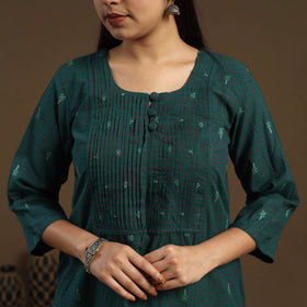 Buy Pintuck Straight Cotton Jacquard Kurta for Women