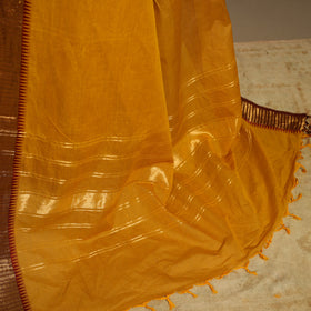 Yellow Kandangi Chettinad Cotton Saree with Border