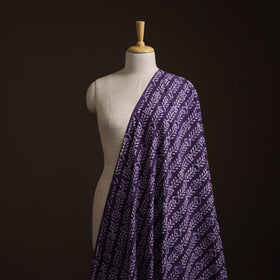 Purple - Bagru Dabu Hand Block Print Natural Dyed Cotton Fabric 22