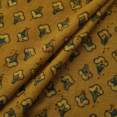 Natural Dyed Ajrakh Hand Block Print Cotton Hakoba Fabric 120