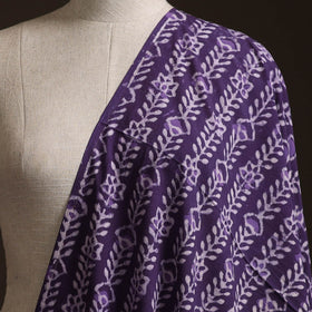 Purple - Bagru Dabu Hand Block Print Natural Dyed Cotton Fabric 22