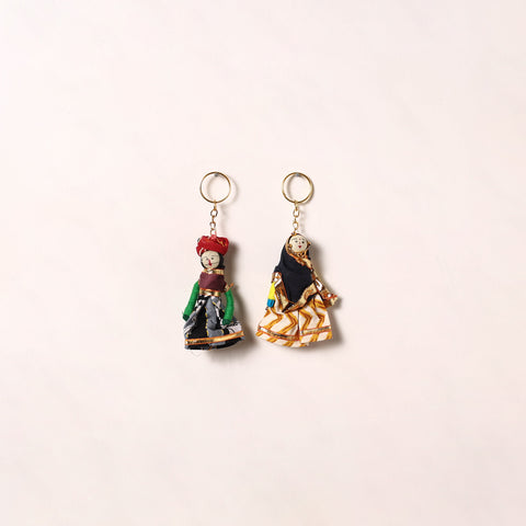 Handmade Rajasthani Puppet Keychains (Set of 2) 168