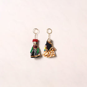 Handmade Rajasthani Puppet Keychains (Set of 2) 168