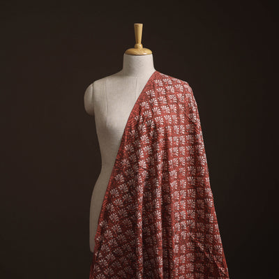 Orange - Bagru Dabu Hand Block Print Natural Dyed Cotton Fabric 23