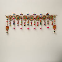 Diwali Decor Handmade Gota & Bead Work Toran 07