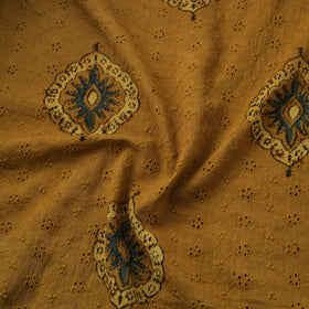 Natural Dyed Ajrakh Hand Block Print Cotton Hakoba Fabric 121