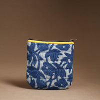 Blue - Handmade Quilted Cotton Utility Pouch 48