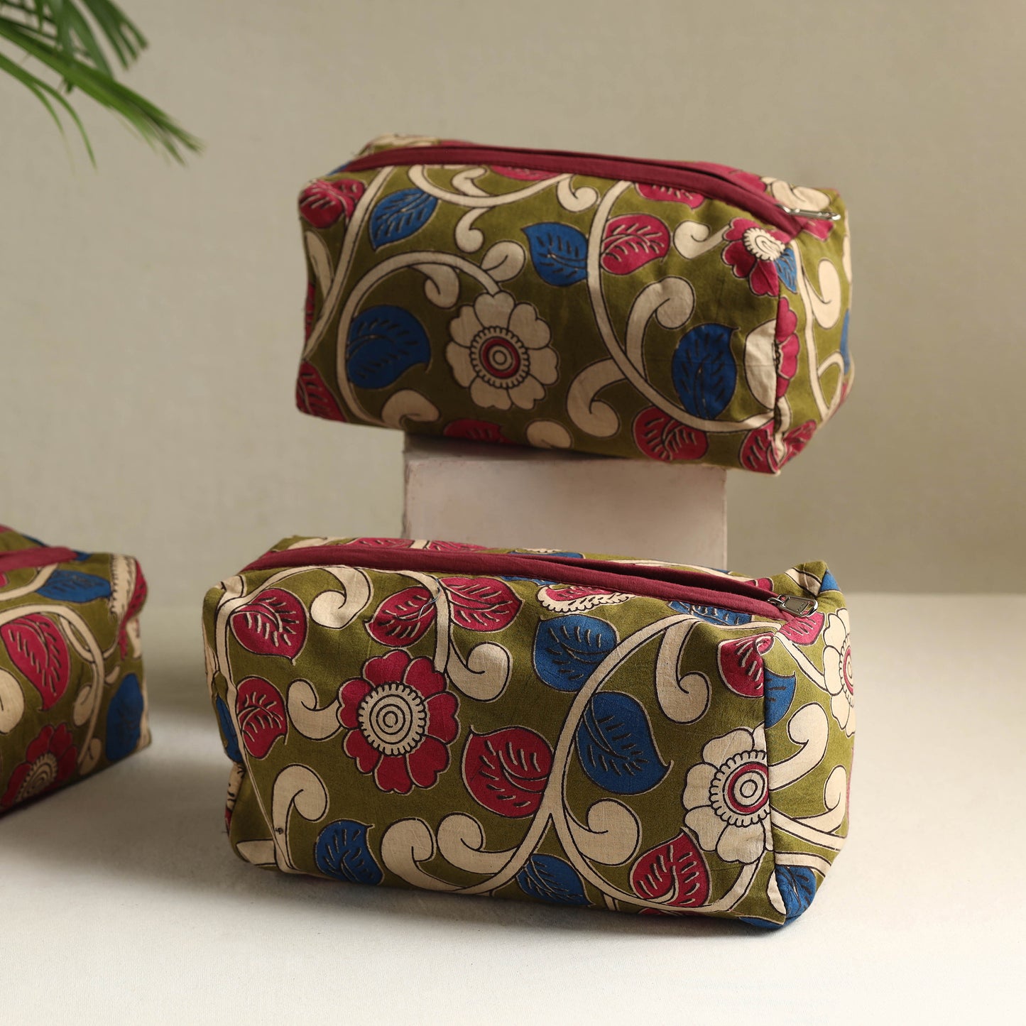 Multipurpose Handmade Cotton Toiletry Bags (Set of 3) 12