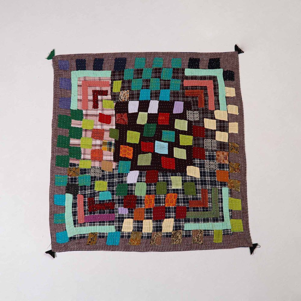 Tagai Patchwork Baby Quilt / Gudri / Blanket (40 X 40 IN) 06