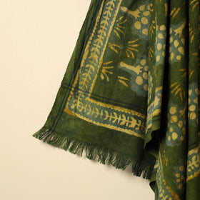 Buy Green Handloom Block Printed Cotton Bindaas Towel