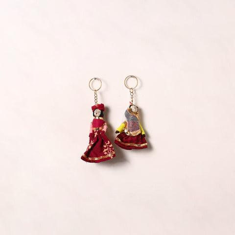 Handmade Rajasthani Puppet Keychains (Set of 2) 171
