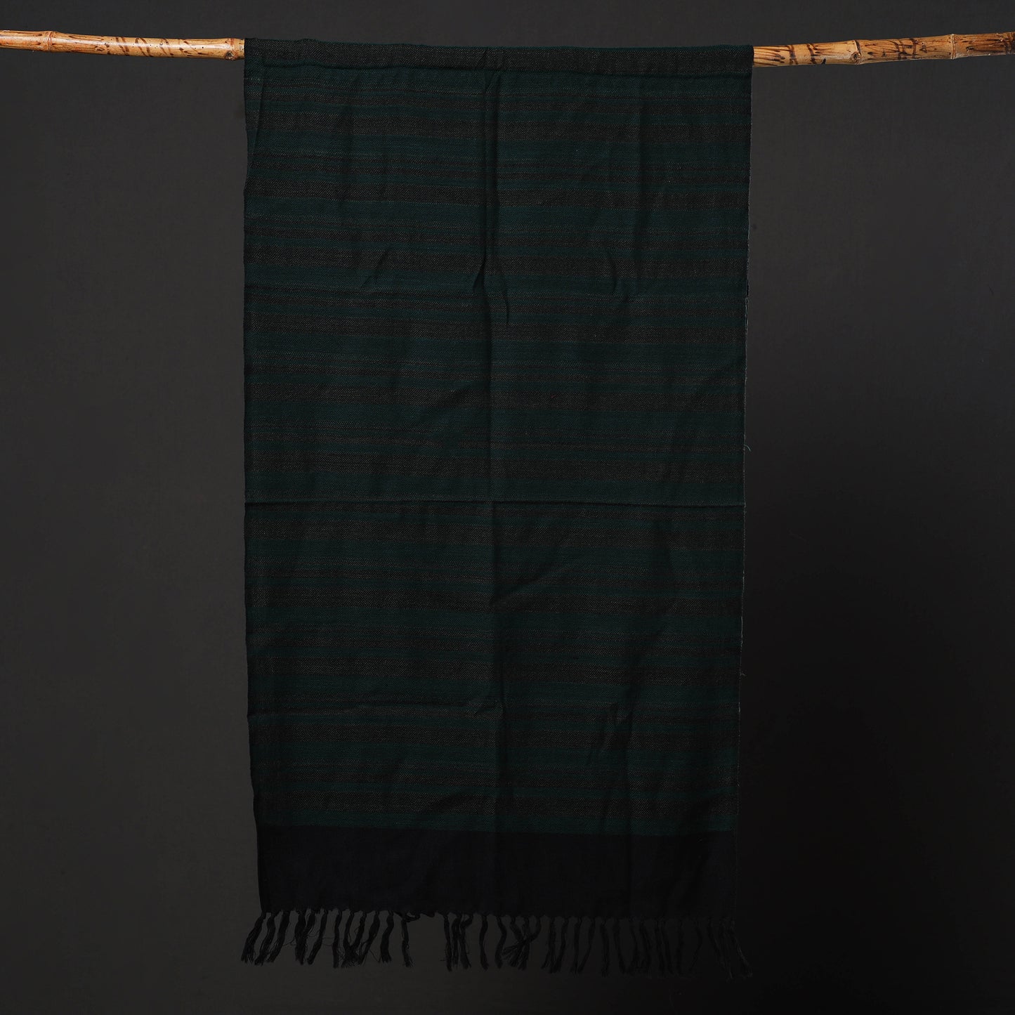 Green - Kumaun Handwoven Merino Woollen Stole 30