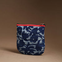 Blue - Handmade Quilted Cotton Utility Pouch 50