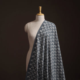 Gray - Bagru Dabu Hand Block Print Natural Dyed Cotton Fabric 27