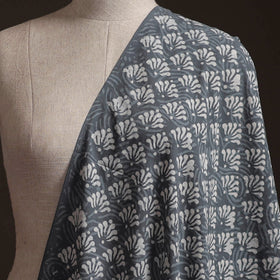 Gray - Bagru Dabu Hand Block Print Natural Dyed Cotton Fabric 27