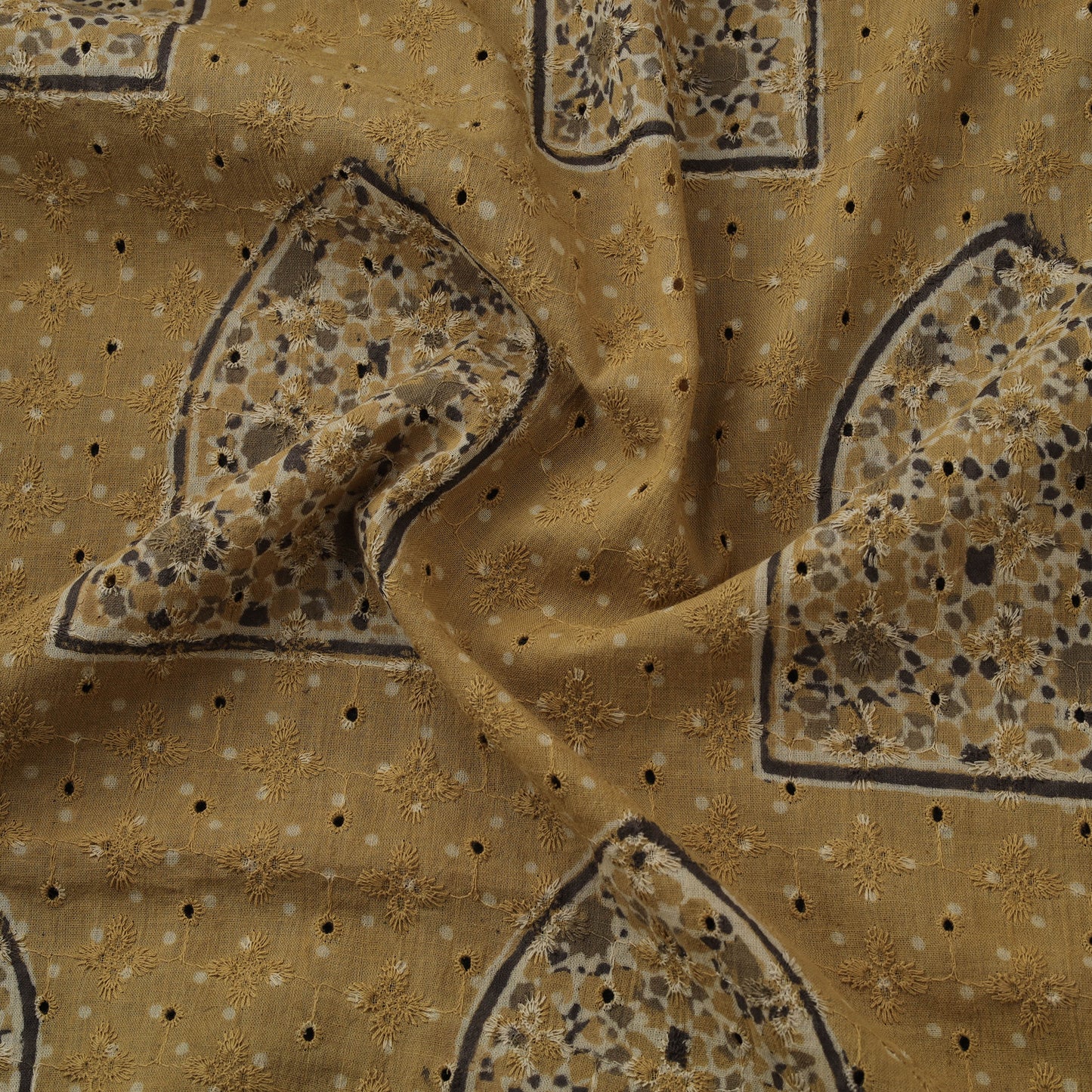Natural Dyed Ajrakh Hand Block Print Cotton Hakoba Fabric 125