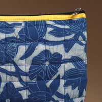 Blue - Handmade Quilted Cotton Utility Pouch 53