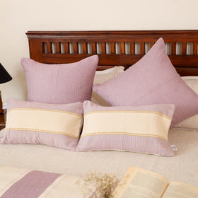 Pure Cotton Handwoven Bed/Sofa Throw with Cushion Cover Set 06