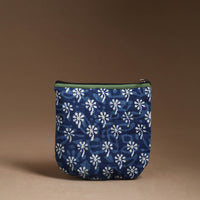 Blue - Handmade Quilted Cotton Utility Pouch 54