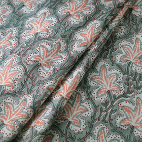  Sanganeri Block Print Fabric - Floral Rajasthani