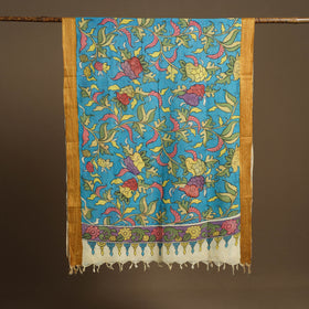 Pen Work Chanderi Silk Handpainted Kalamkari Dupatta
