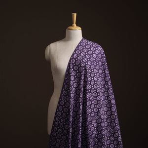Purple - Bagru Dabu Hand Block Print Natural Dyed Cotton Fabric 29