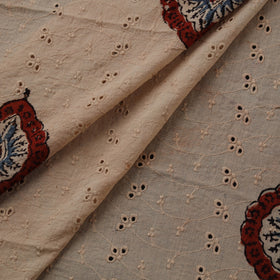 Natural Dyed Ajrakh Hand Block Print Cotton Hakoba Fabric 127