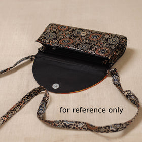 Traditional Kutch Mashru Silk Leather Flap Sling Bag 26